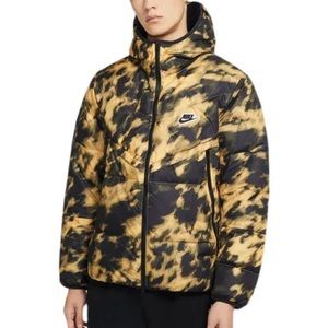 Nike Shield Men's Puffy Hooded Down Yellow/Black Jacket